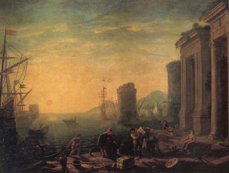 GILLOT, Claude Morning in the Harbour oil painting picture